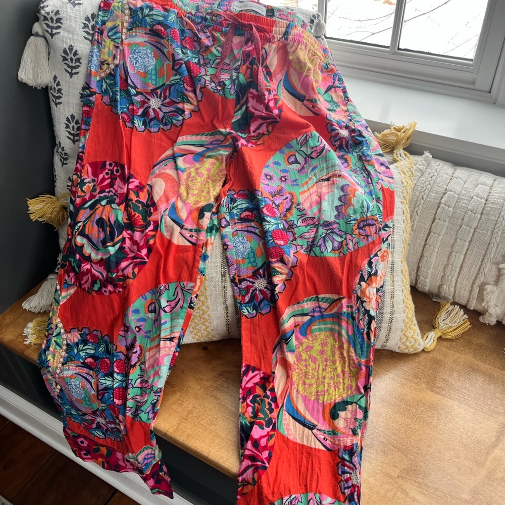 Anthropologie Multicolor Floral Pajama Loungewear Pants